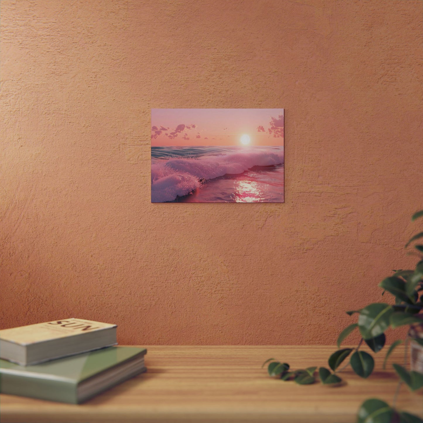 Wall Art Panels - Cute Sunset Ocean Design