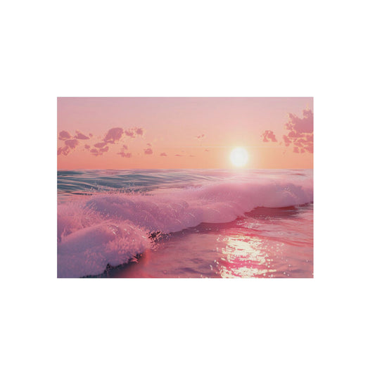 Wall Art Panels - Cute Sunset Ocean Design
