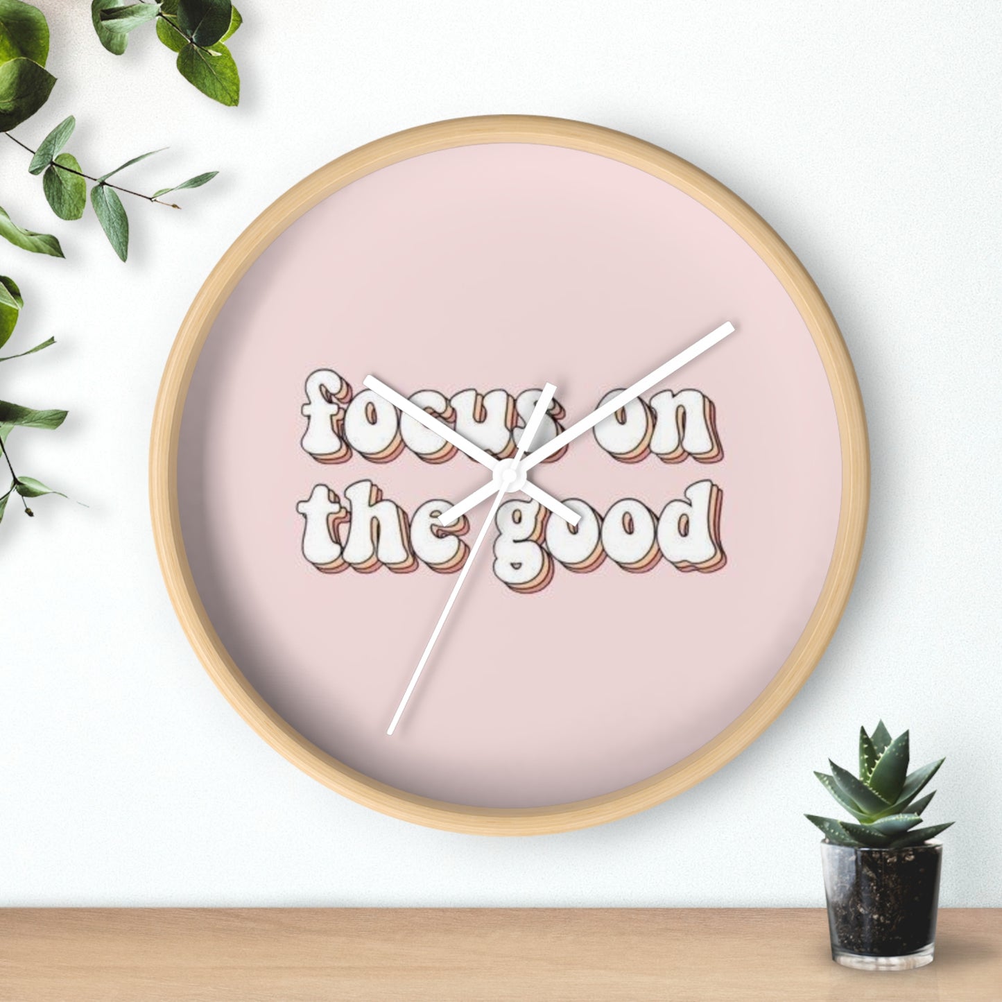 Good Vibes Wall Clock - Focus on the Good Clock