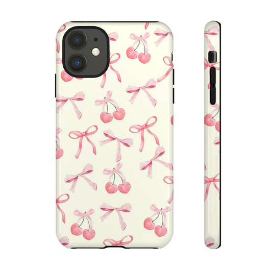 Cherry Blossom Phone Case - Cute Pink Bow Design