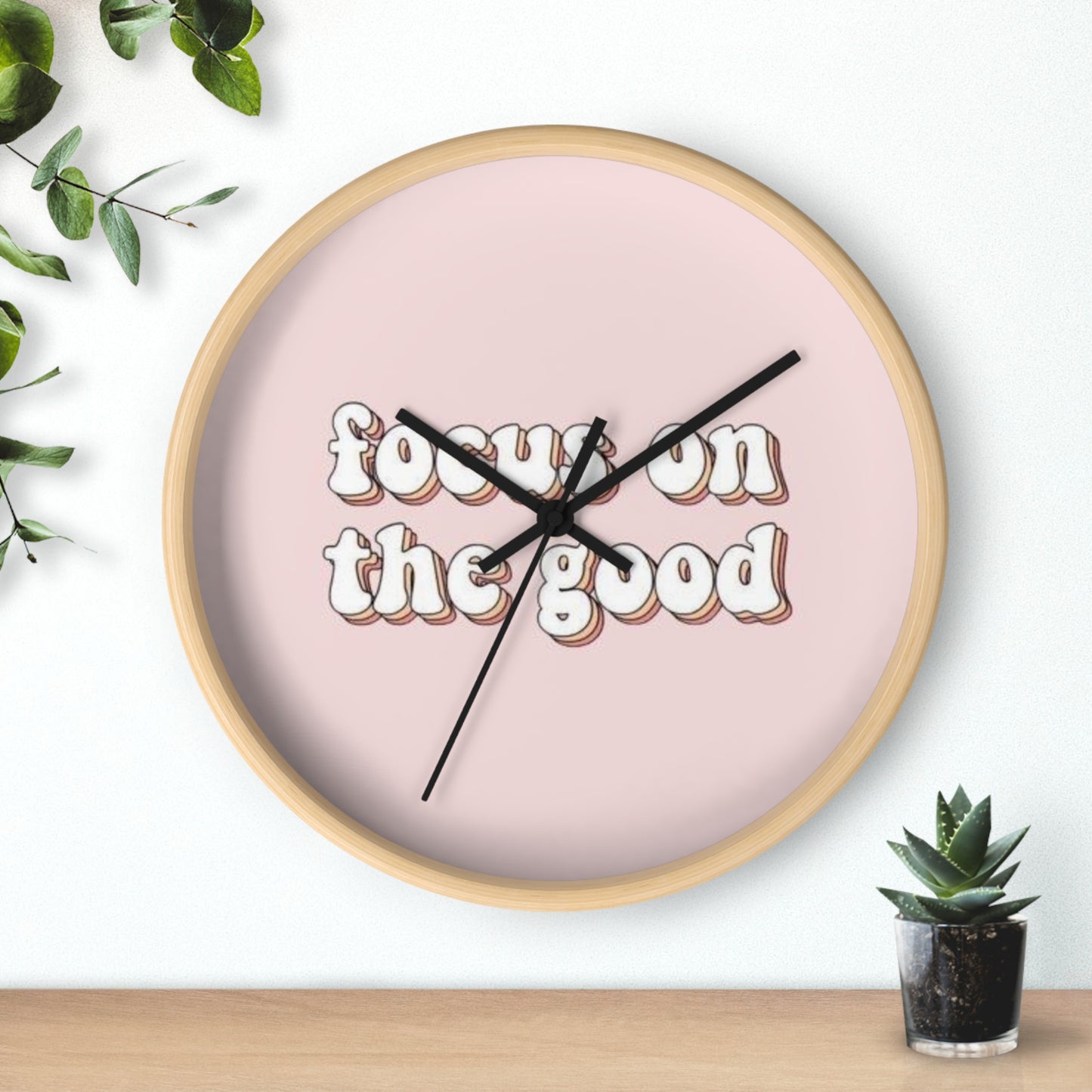 Good Vibes Wall Clock - Focus on the Good Clock